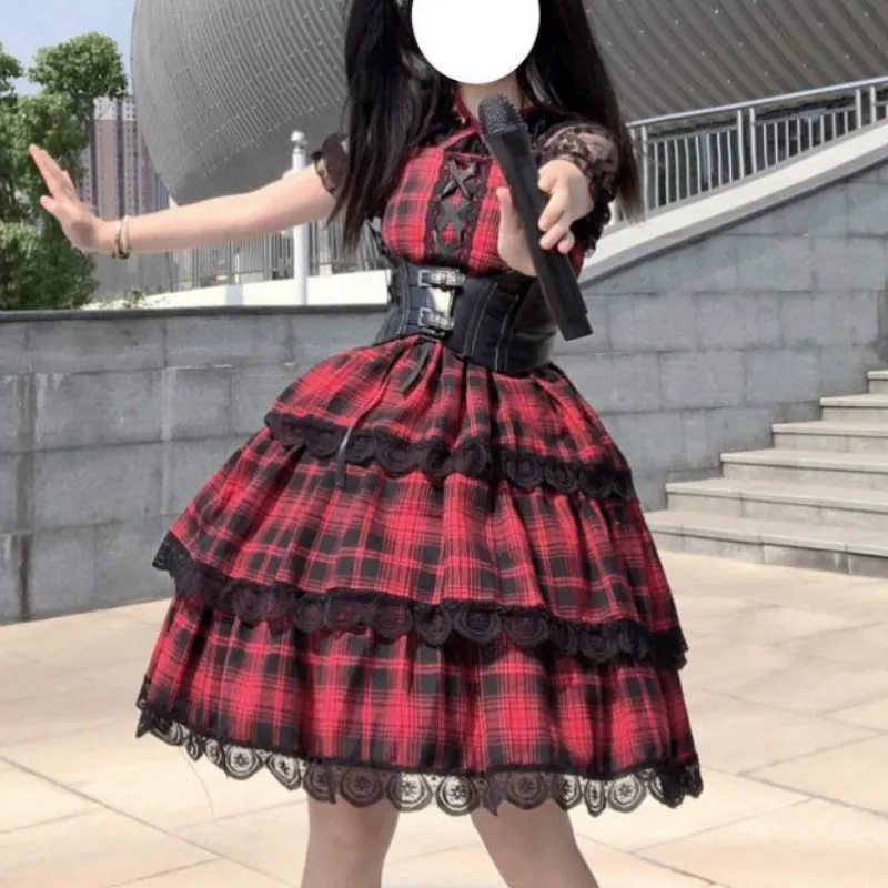 Vestido de verano gótico japonés Lolita Jsk para mujer, vestido victoriano Vintage, disfraces Punk Lolita, disfraz de hada Kei, vestidos medievales Lolita| - AliExpress