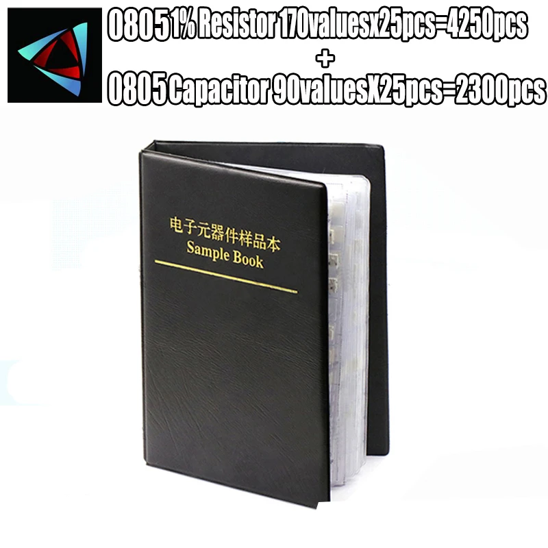 92values 2300pcs Capacitor Kit 0805 SMD Sample Book 170values 4250pcs Resistor