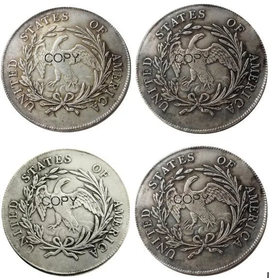 США набор(1795-1798) 4 шт Liberty Dollar Посеребренная Имитация монеты