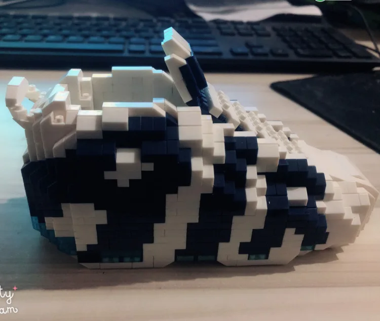 Классическая баскетбольная спортивная обувь Pippen air more uptempo micro diamond building block nanoBRICKS, сборная модель, коллекция игрушек