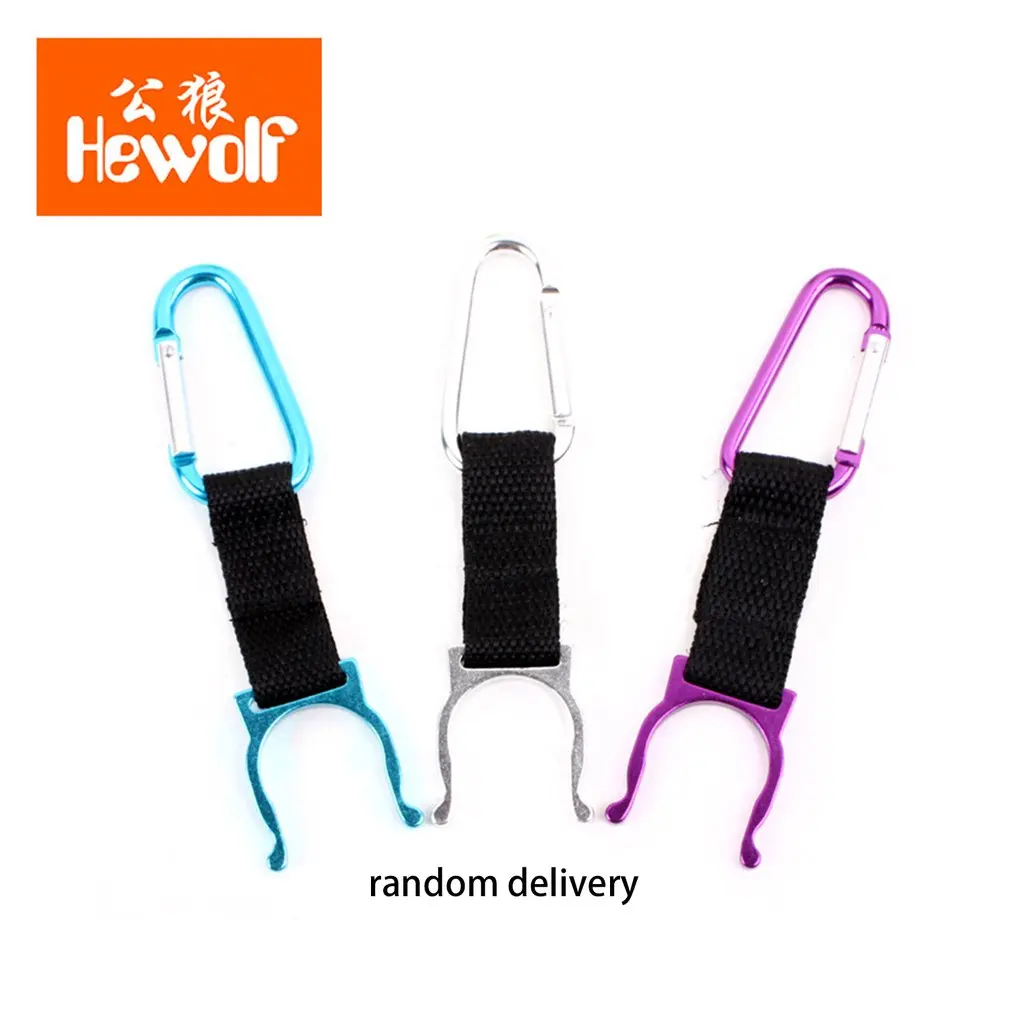 

Hewolf Quick Hanging Buckle Beverage Bottle Oxford Cloth Ribbon Aluminum Alloy Clamp Water Bottle Mountaineering Buckle