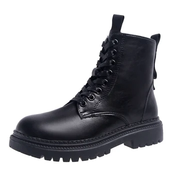 

Boots for Women 2020 New Fashion Ankle Boots Lace up Autumn British Short Boots Fashion Lady Motorcycle Boots Party Footwear