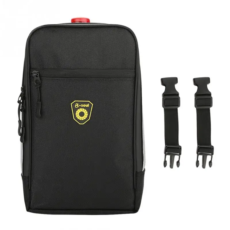 

Foldable Waterproof Bike Rear Seat Bag Quality Bicycle Bag with Warning Safety Bicycle Light for Night Cycling