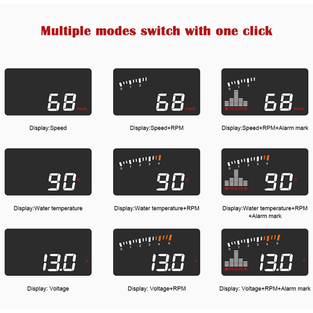 X5 автомобильный HUD OBD II Дисплей на голову система Предупреждение о превышении скорости проектор лобовое стекло авто электронная сигнализация напряжения