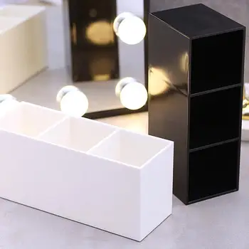 

3 Slots Makeup Brush Holder Makeup Organizer Cosmetic Box Holder Transparent Holder Storage Storage Pencil Container Lipsti Y2H9