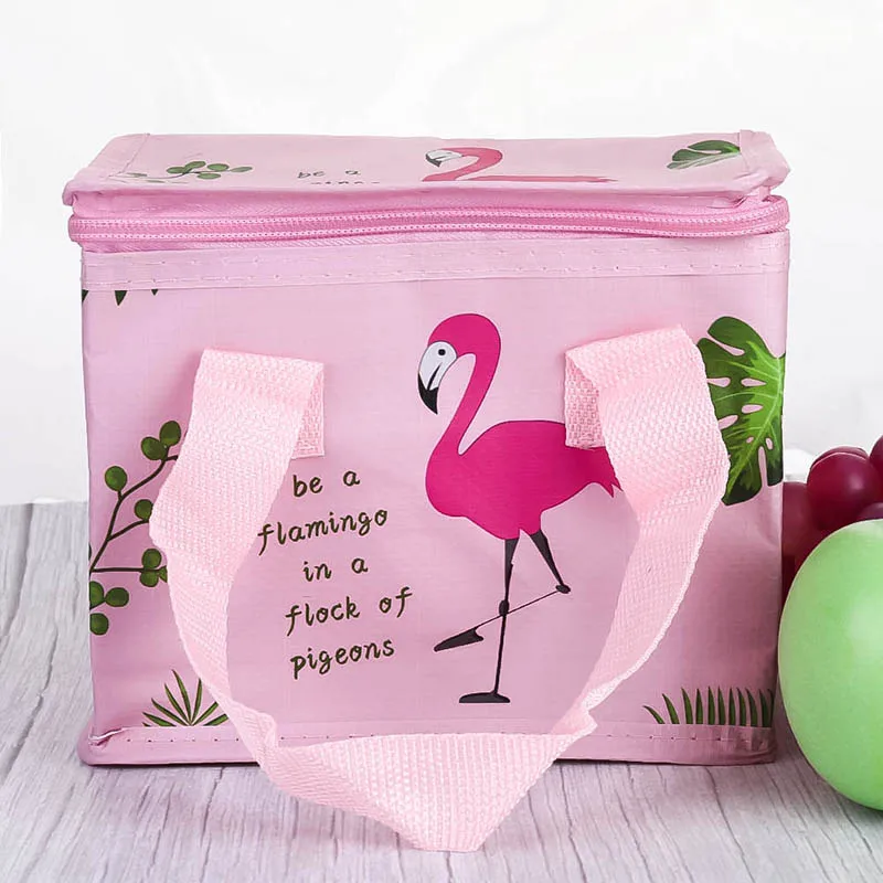 Водонепроницаемая удобная сумка милый фламинго для детей Единорог сумки для обеда изолированные крутые сумки для пикника школьные Ланчбокс