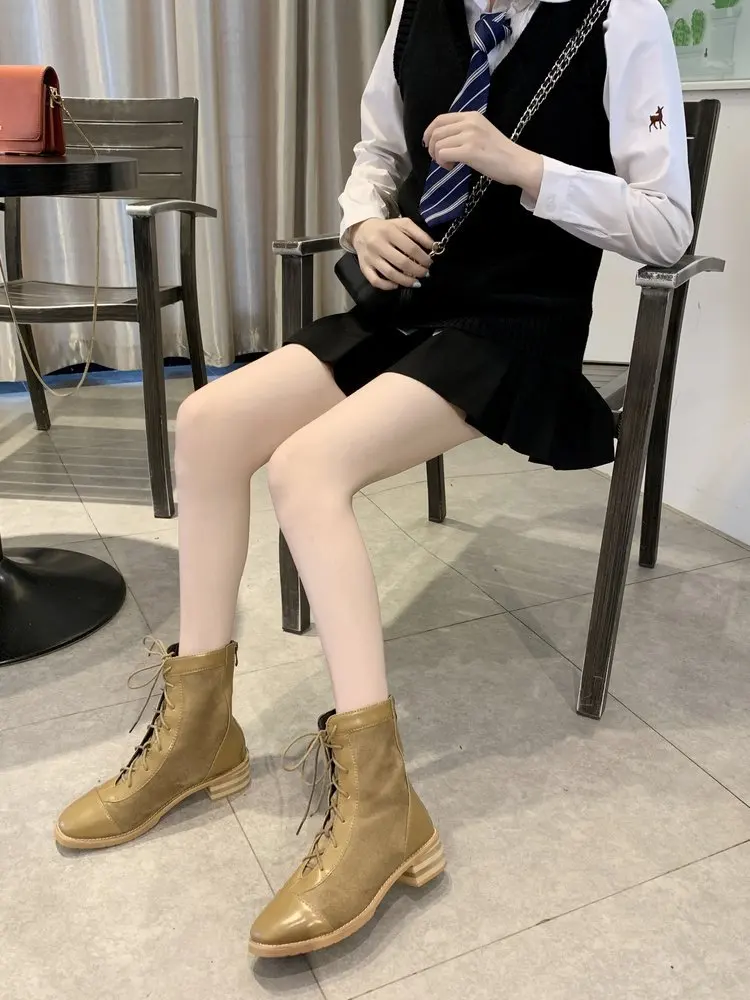 autumn fashion Korean version with thick high heel fashion female boots increased to keep warm and breathable women's shoes