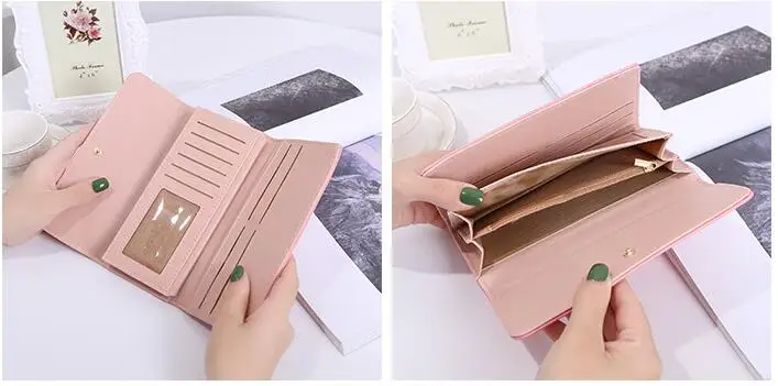 Женский тонкий кошелек, женский модный кошелек, держатель для карт, сумка из искусственной кожи, женский многофункциональный Длинный кошелек, Женский кошелек, сумки