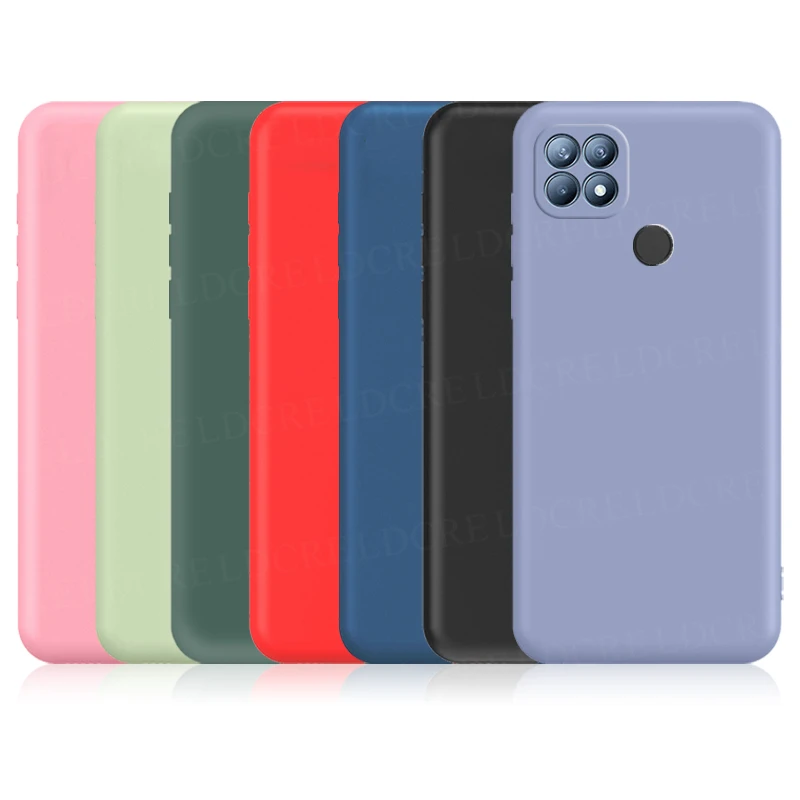 Para Oppo Realme C21 caso Realme C11 C12 C15 C20 líquido Original de silicona a prueba de golpes a prueba amortiguador suave TPU teléfono caso Realme C25 cubierta
