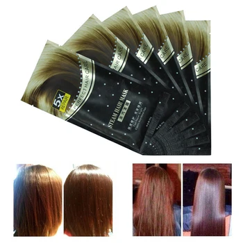 

5pcs/lot Hot Automatic Heating Steam Hair Mask Repairs damage restore soft hair Make Hair Smoothing Shine