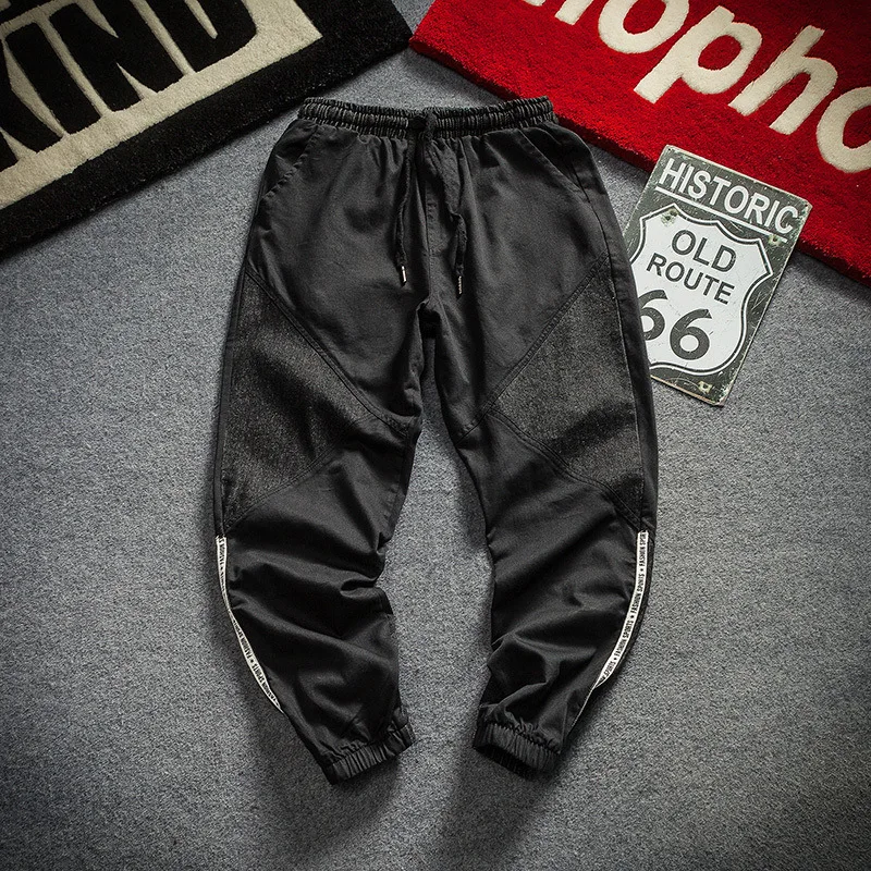 

2020 Spring Main Push Large Size Japanese-style Kirin Wind Cowboy Patchwork Webbing Casual Pants Hk40 M