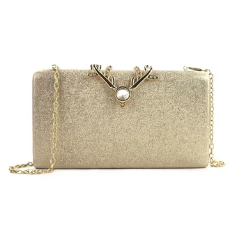 

Women's Dinner Bag Shoulder Bag 2020 new antler buckle Dinner Bag 100 handholds bag banquet personalized women's bag