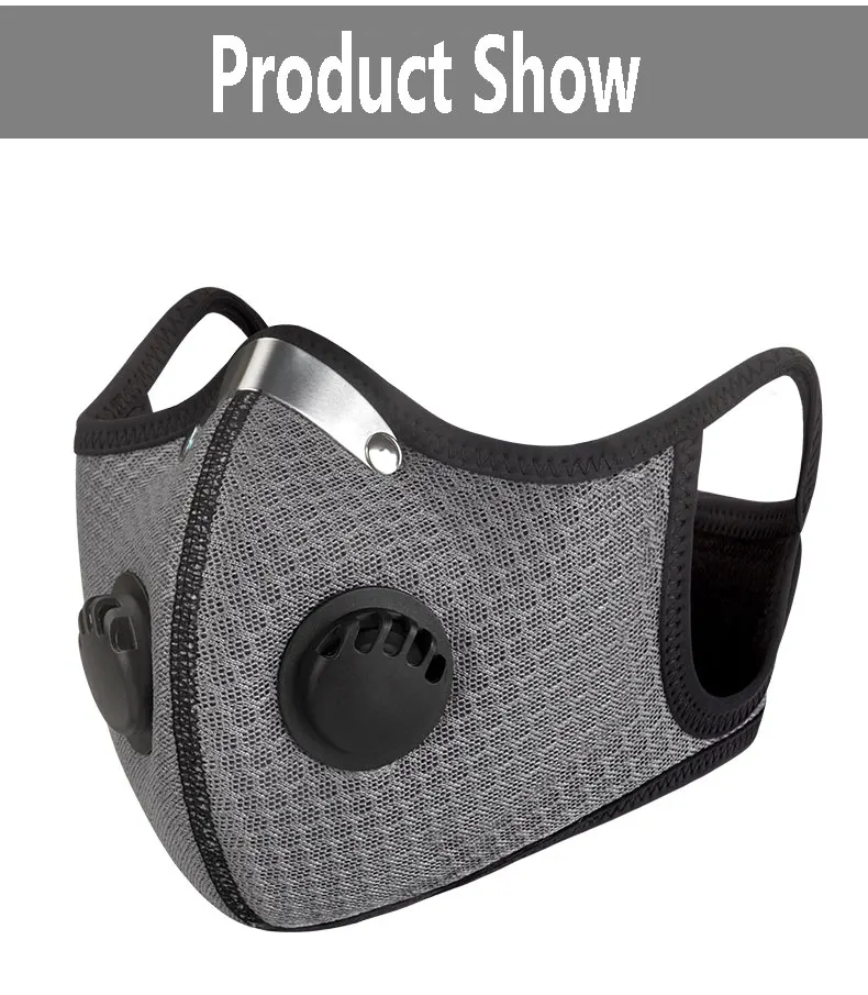 Batfox Biking Mask Carbon With filter PM2.5 Breathable Cycling Trainning Mask Women Men Anti Pollution Dustproof Sport Face Mask