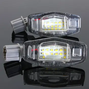 

2pcs 18 LED Car Number License Plate Light Lamp Error Free for Honda Civic Accord Odyssey Acura RL TSX RDX