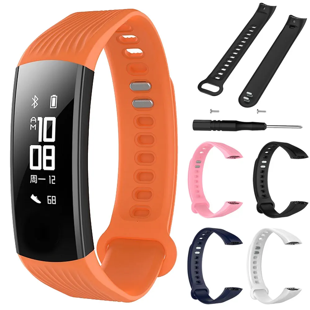 Ремешок силиконовый сменный спортивный для Huawei Honor Band 3 умный Браслет наручных