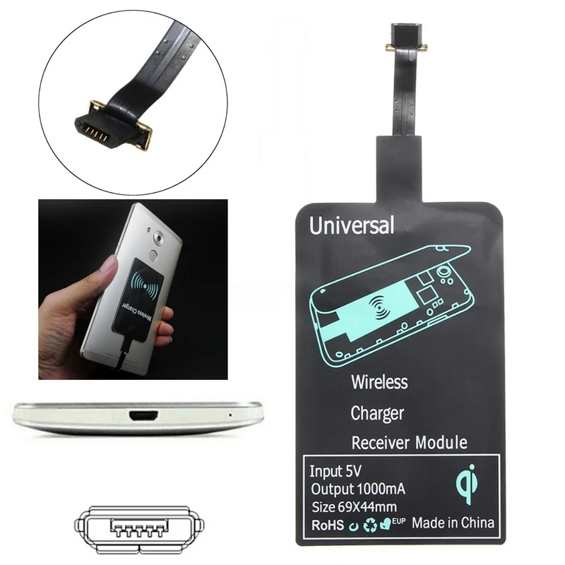 

For iPhone Oneplus Honor Micro Usb Mobile Universal Type A B C Qi Wireless Charging Charger Receiver Pad Coil Adapter Receptor