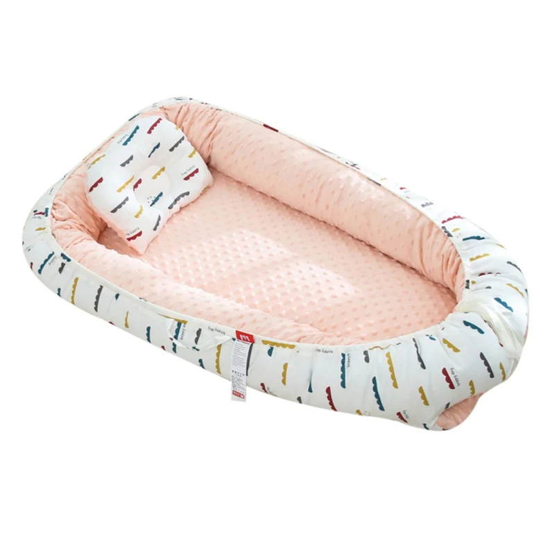 Милая Детская кроватка для новорожденных, дышащее гнездо для сна, детская люлька, простыни, детская люлька для кровати, портативный детский шезлонг, горячая распродажа - Цвет: Слоновая кость