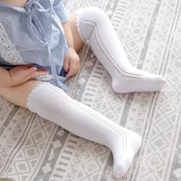 Cotton Baby Knee Socks White Boys Girls Elegance Baby Socks Long Tube Kids Children Spanish Style kniekousen meisje Knee High 2