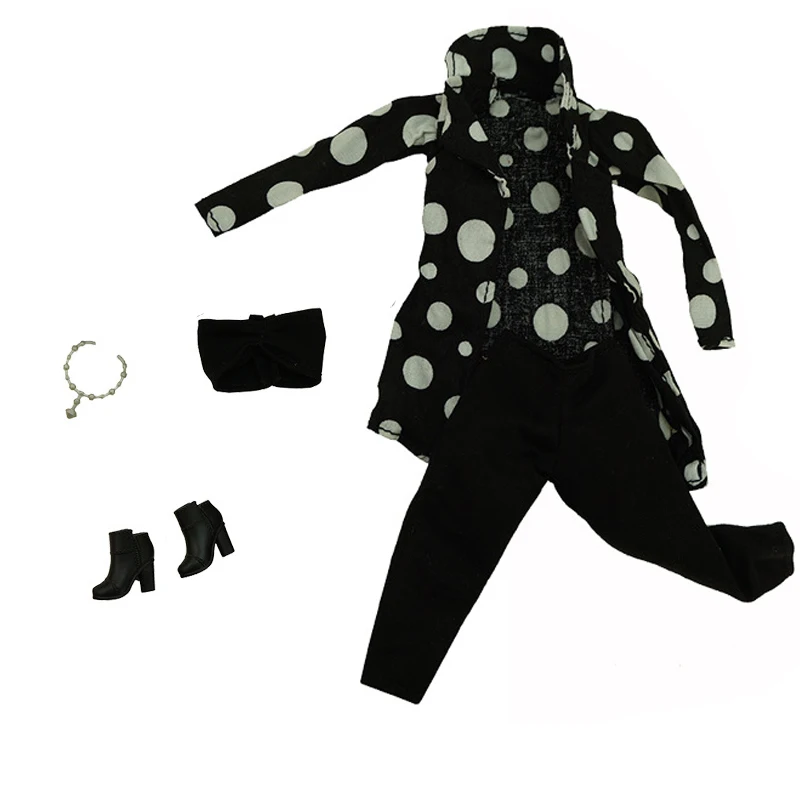 Fashion Outfits For Barbie Doll Clothes Set For Barbie Shirt Pants Shoes Glasses Crown Purse Hat Toys 1/6 Dolls Accessories