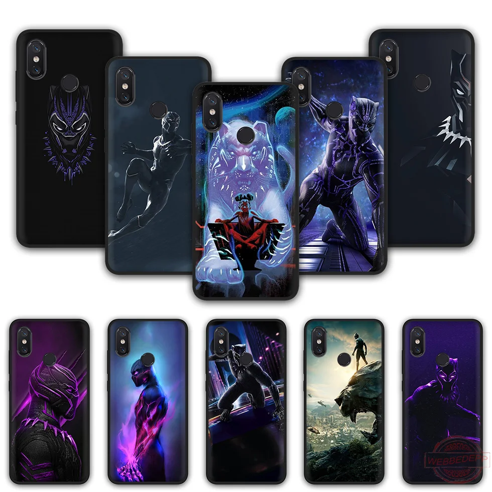WEBBEDEPP Черная пантера Marvel TPU чехол для телефона Xiaomi Mi 6 8 A2 Lite A1 F1 9 MAX 3 SE |