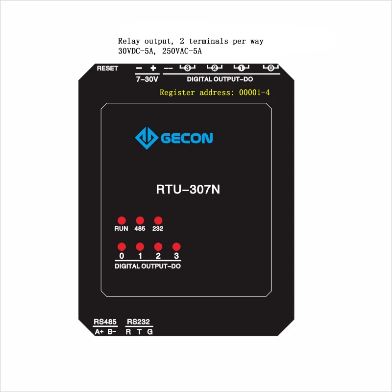 16-канальный 4-полосная модуль релейного выхода с протоколом Modbus RTU ptz-камеры блок 220V 5A Емкость контакта оборудование