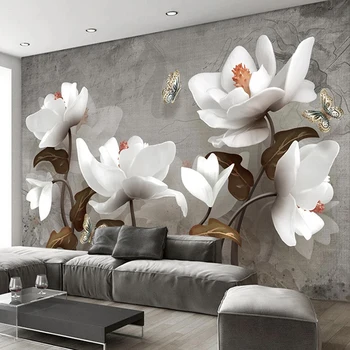 

Custom 3D Photo Wallpaper Flower Mural Retro Modern Living Room Sofa TV Background Wallpapers Home Decor Wall Papel De Parede