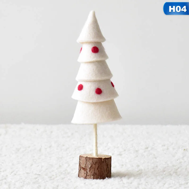 H04 Мини Рождественская елка цветные DIY Войлок Рождественская елка Дети Мини Рождественская елка украшения - Цвет: H04