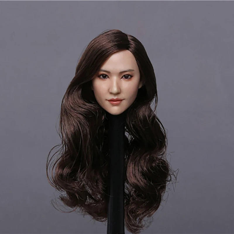 1/6 красивые азиатские женские волосы Liu Yifei Crystal Liu с коричневыми длинными локонами для девочек 1" фигура тела GACTOYS GC015