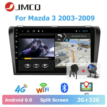 

JMCQ 9" Car Radio 2 Din Android 9.0 For Mazda 3 2003-2009 player Split Screen Multimedia Video Players Stereo 2G+32G with Frame