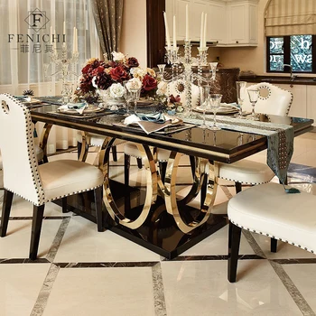 

Luxury design modern dining room furnitures table and chair