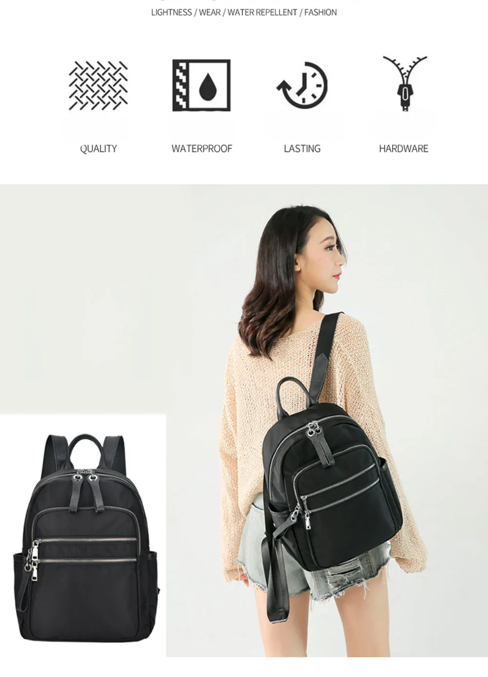 Рюкзак из ткани Оксфорд, женская сумка на плечо, Корейская версия, модная, Студенческая, для путешествий, мягкая ручка, высокое качество, водонепроницаемая