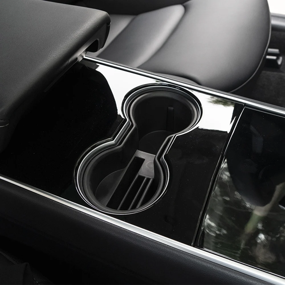 Автомобильный держатель для чашки центр Consol двойной держатель для чашки вставка для чашки для питья внутренний держатель для чашки для питья кронштейн для автомобиля Стайлинг для Tesla модель 3