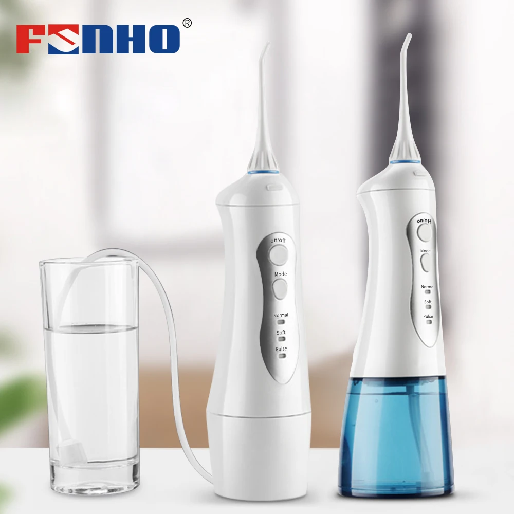 

FUNHO Oral Irrigator USB Rechargeable Water Flosser Portable Dental Water Jet 220ML Water Tank Waterproof Teeth Cleaner