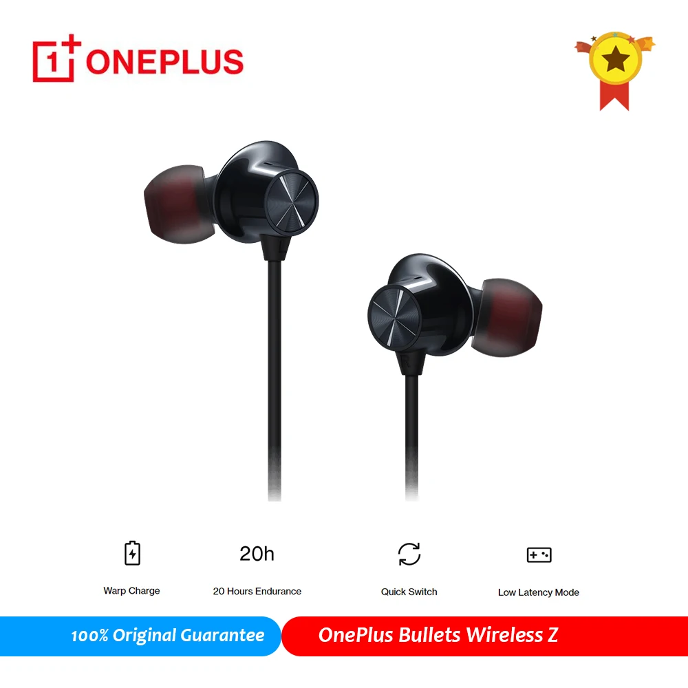 Чехол из ПВХ для OnePlus пули Беспроводной Z Тип C Warp заряда В Ухо Аудио Bludtooth 5