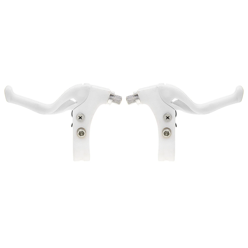 Children Kids Universal Lightweight Twin Bicycle Bike Brake Levers Set White Children Kids Universal Lightweight Twin Bicycle Bike Brake Levers Set White