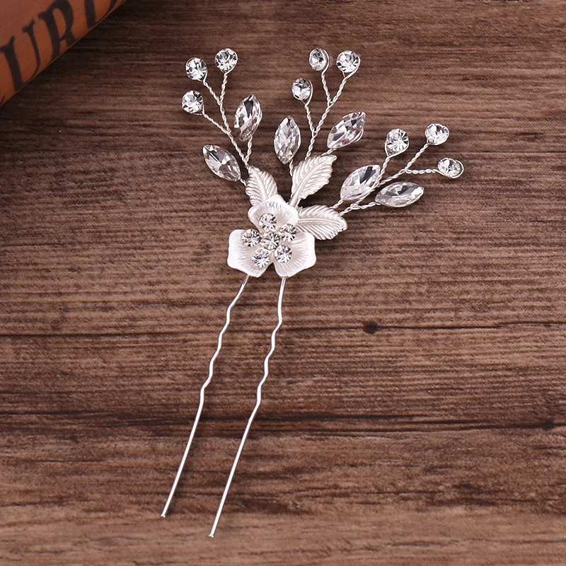 Bridal Hairpins Wedding Hair Accessories Tiara Pearl Rhinestone Flower Bridal Headpiece Wedding Hair Pins For Women Hair Jewelry Bridal Hairpins Wedding Hair Accessories Tiara Pearl Rhinestone Flower Bridal Headpiece Wedding Hair Pins For Women Hair Jewelry
