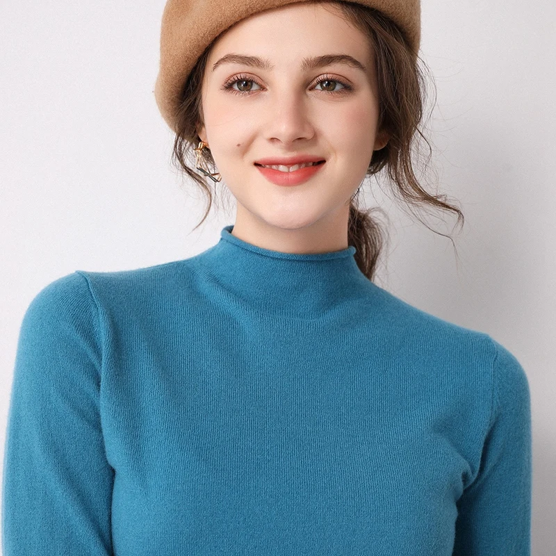 High Quality 100% Wool Knitted Sweaters for Women 7colors 2019 New Fashion Soft Pullovers Ladies Jumpers