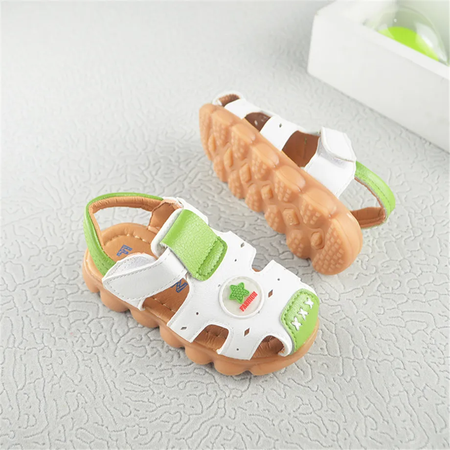Summer Boys Sandals Children's Shoes Toddler Cute Cartoon Anti-slippery Cut-outs Boys Shoes Kisd Falt with Fashion Sandals