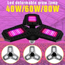 

Led E27 Lamp Plant Light E26 Led Deformable Phyto Grow Lamp Full Spectrum Hydroponics Light Bulb 40W 60W 80W Aquarium Lighting