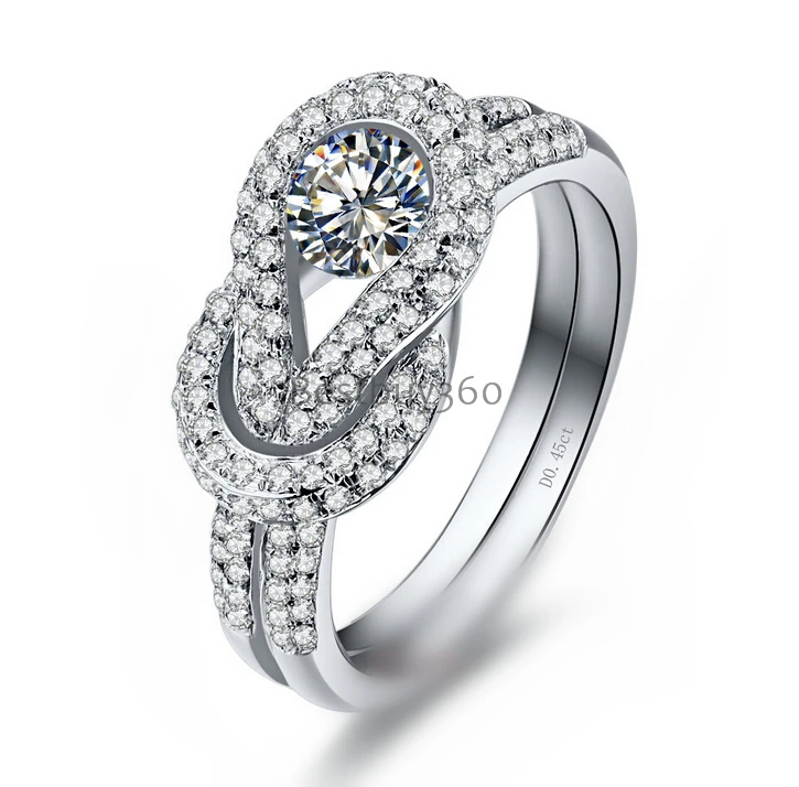

Pure Silver 925 Sterling Solid Silver Synthetic Diamant Love S925 Ring (YD)