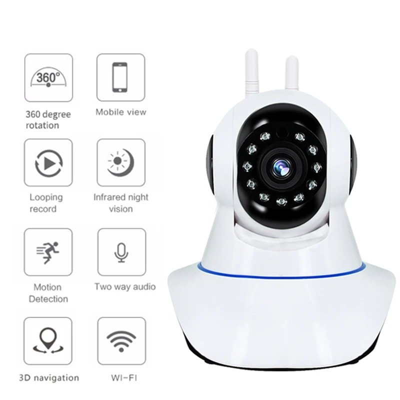 

720P/1080P HD Wireless IP Camera Wifi IP CCTV Camera Wifi Network Video Surveillance Auto Tracking Camera IR Night Vision