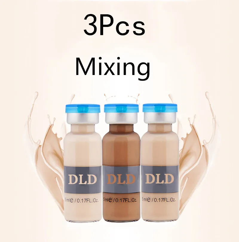 3pcs BB Cream mix 5 мл различные комбинации DLD BB крем эссенция белый натуральный отбеливание Обнаженная Жидкая Основа макияжа против старения - Цвет: 3pcs BB Cream mix