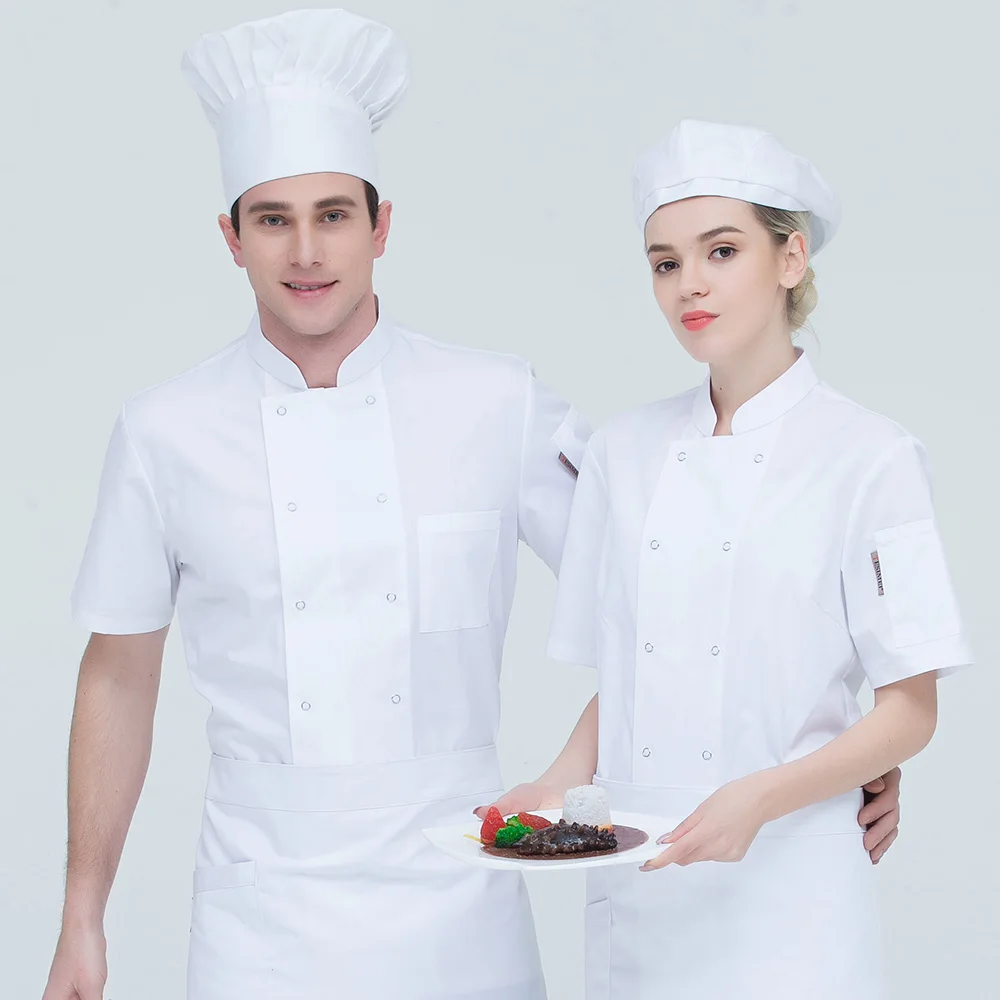 Куртки с короткими рукавами для шеф-повара, унисекс, высокое качество, двубортная форма для шеф-повара, ресторанное питание, пальто для шеф-повара, 7 цветов - Цвет: jacket