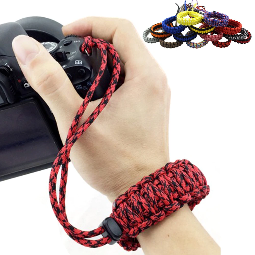 Красочный нейлоновый ремешок для камеры ручной захват Paracord плетеный браслет Nikon Canon sony Pentax Panasonic аксессуар для камеры DSLR