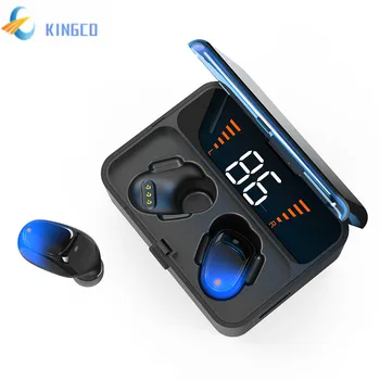 

NEW Waterproof ES01 tws Bluetooth headset charging compartment 5.0 binaural wireless TWS with digital display touch switch