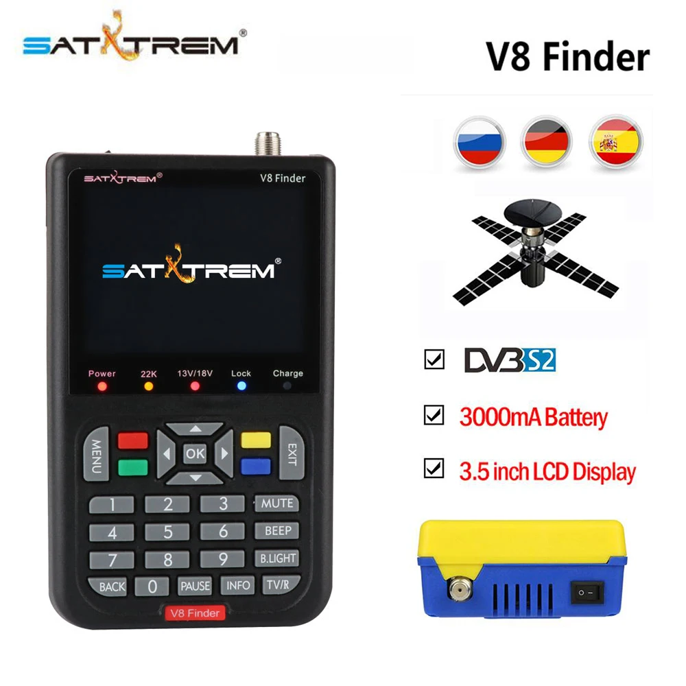 TV-Finder-HD-satfinder-DVB-S2-High-Definition-Satellite-Finder-MPEG-4-DVB-S2-Satellite-Meter