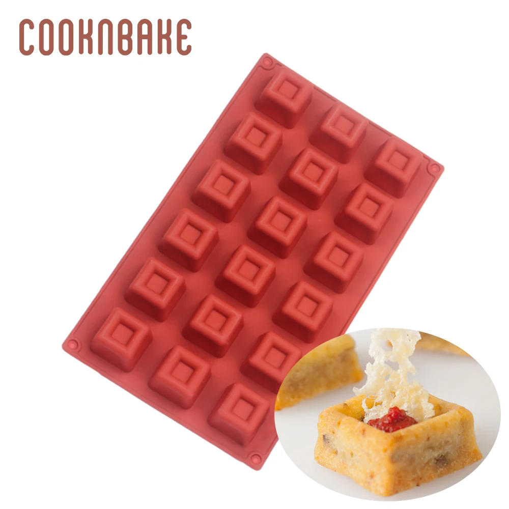 COOKNBAKE квадратная силиконовая форма для выпечки торта инструмент для выпечки шоколадных конфет желе пудинга ледяная форма для изготовления мыла вручную прессформы 15 отверстий