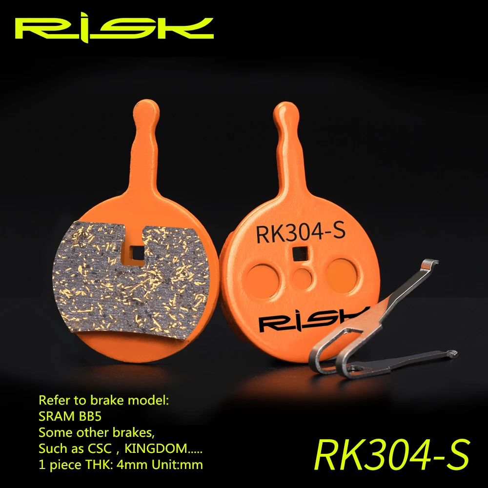 RK304-S Риск 1 пара/2 шт. горный велосипед металла тормозных колодок для велоспорта красный Медь волокна для M445/355/395 Смола органический диск дорожный тормозных колодок - Цвет: RK304-S