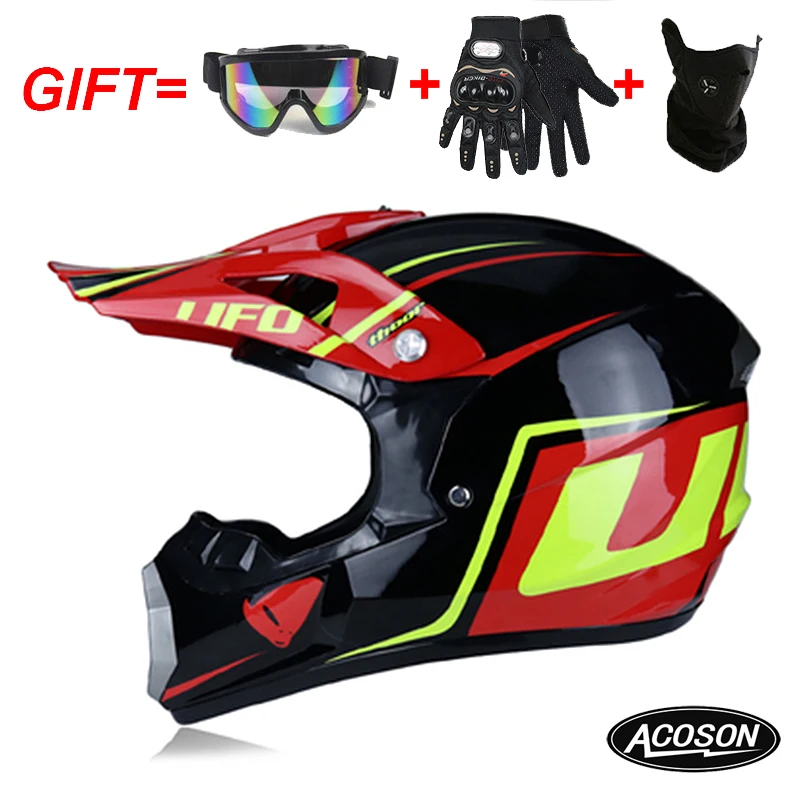Motorcycle cross motorcycle helmet for motorcycle helmet down MTB DH off road motorcycle cross racing helmet point with goggles - Цвет: 11