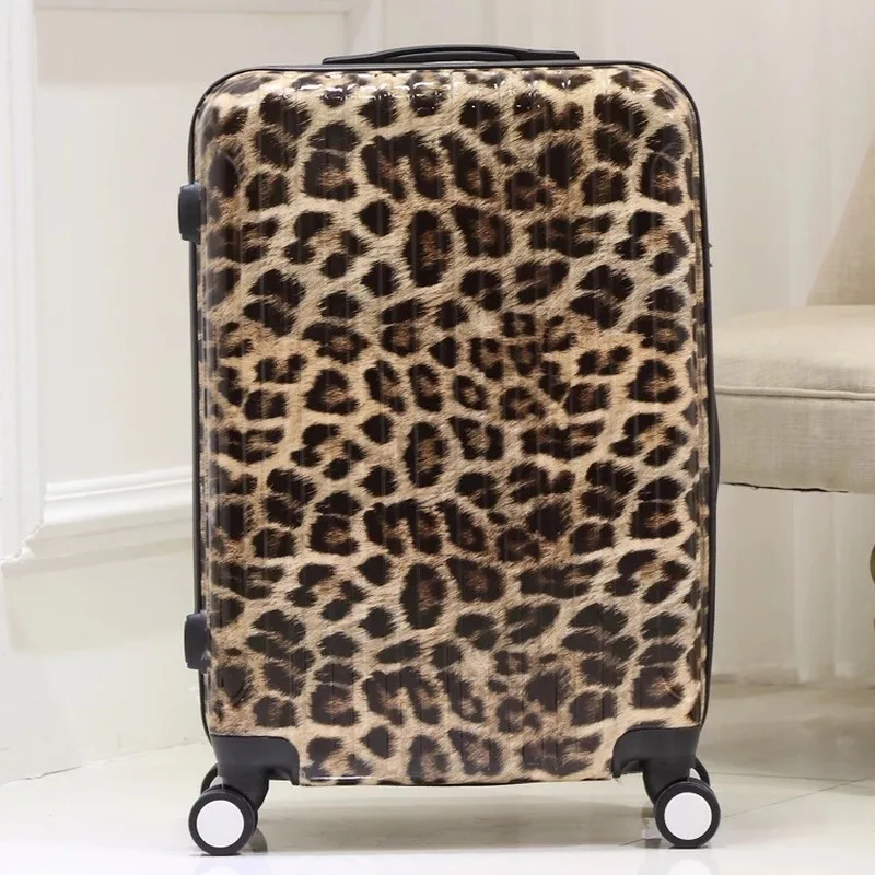 

GALANODEL Fashion Trolley Suitcase Zebra Leopard Print Unisex Rolling Luggage Carry on Travel Bags on Wheel Cabin Luggage